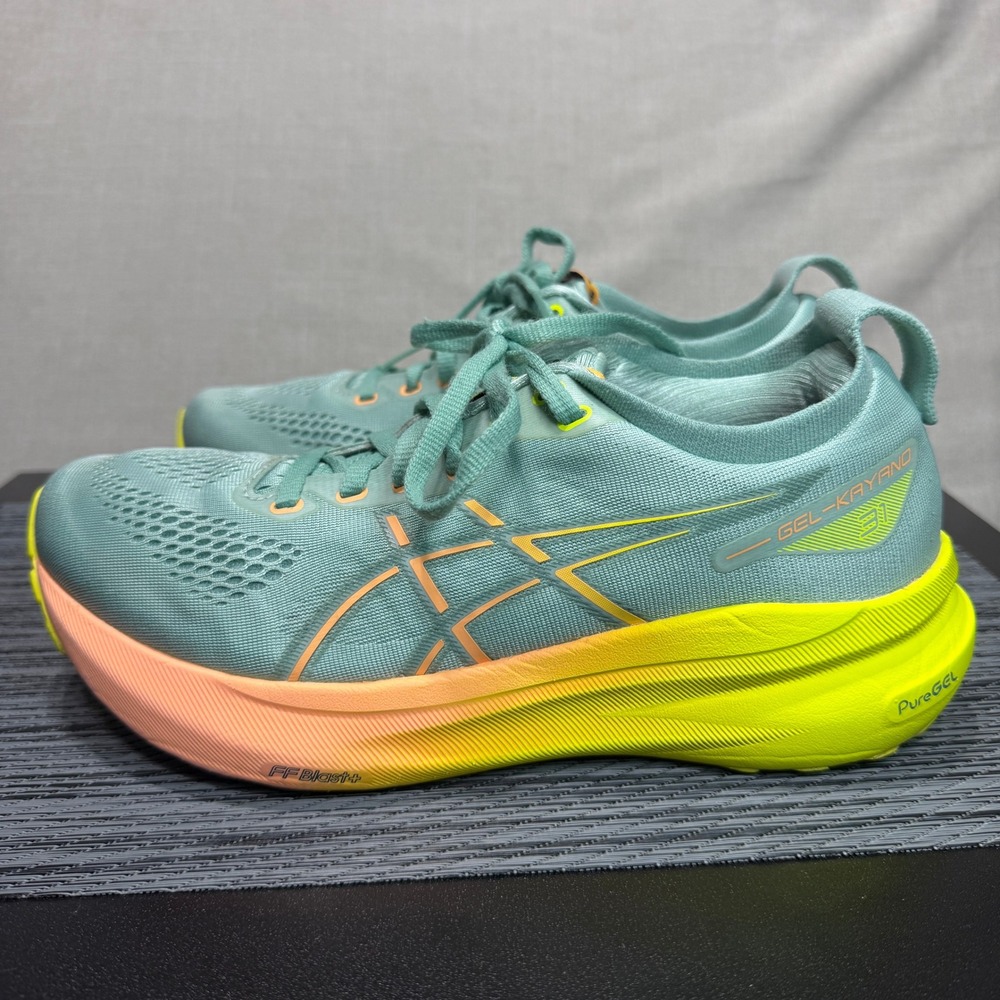 ASICS GEL-Kayano 31 Running Shoes - Womens 8 - Green Yellow 1012B745
